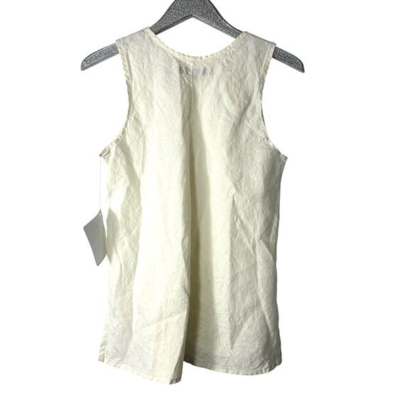 Flax Linen Bias V Neck Tank Top NEW - Picture 7 of 7